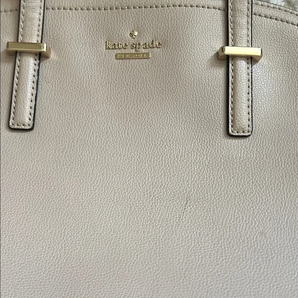 Kate Spade Beige Leather Satchel